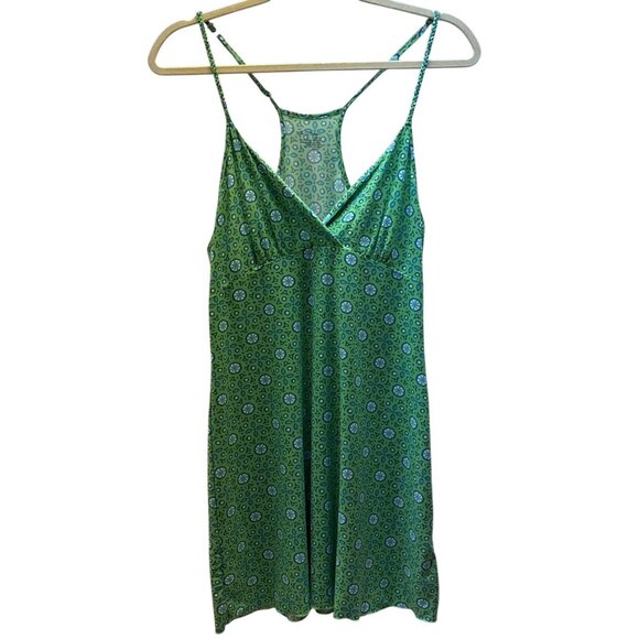 Secret Treasures Womens Green Calico Print Racerback Sundress Size Small - Picture 1 of 5
